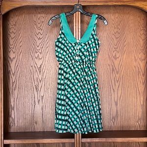 Xhilaration XS Blue/Green Criss-cross Dress